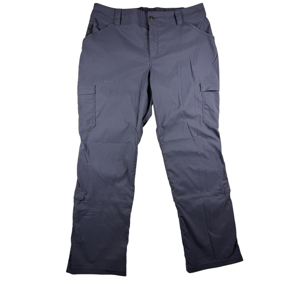 Duluth Trading Cargo Pants Women 14x31 Blue QuickDry On the Fly Gorpcore Hiking
